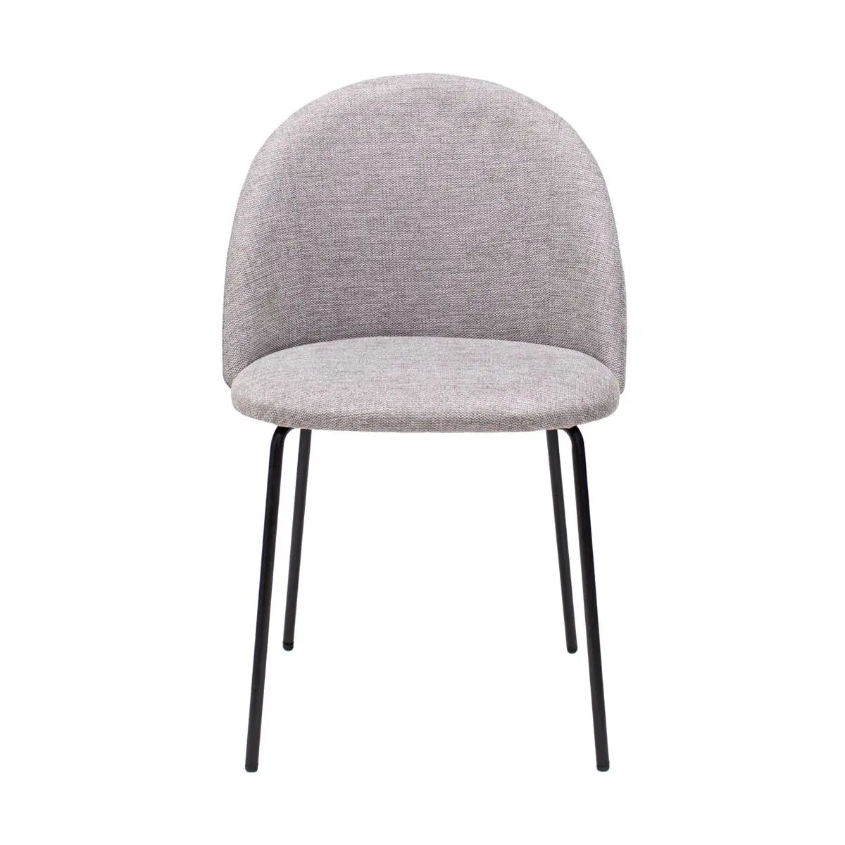 Esszimmerstuhl – Strukturstoff Bezug, Metall Gestell, Graue Farbe - Noa | Kick Collection