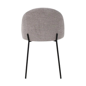 Esszimmerstuhl – Strukturstoff Bezug, Metall Gestell, Graue Farbe - Noa | Kick Collection