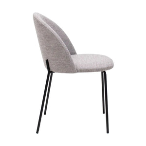 Esszimmerstuhl – Strukturstoff Bezug, Metall Gestell, Graue Farbe - Noa | Kick Collection