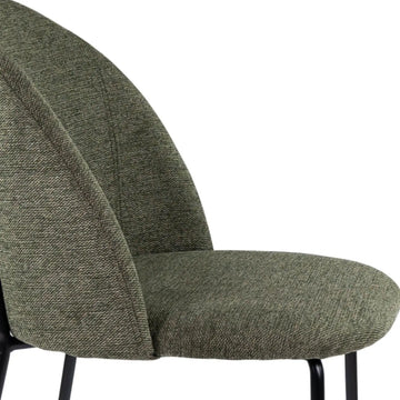 Esszimmerstuhl – Strukturstoff Bezug, Metall Gestell, Grüne Farbe - Noa | Kick Collection