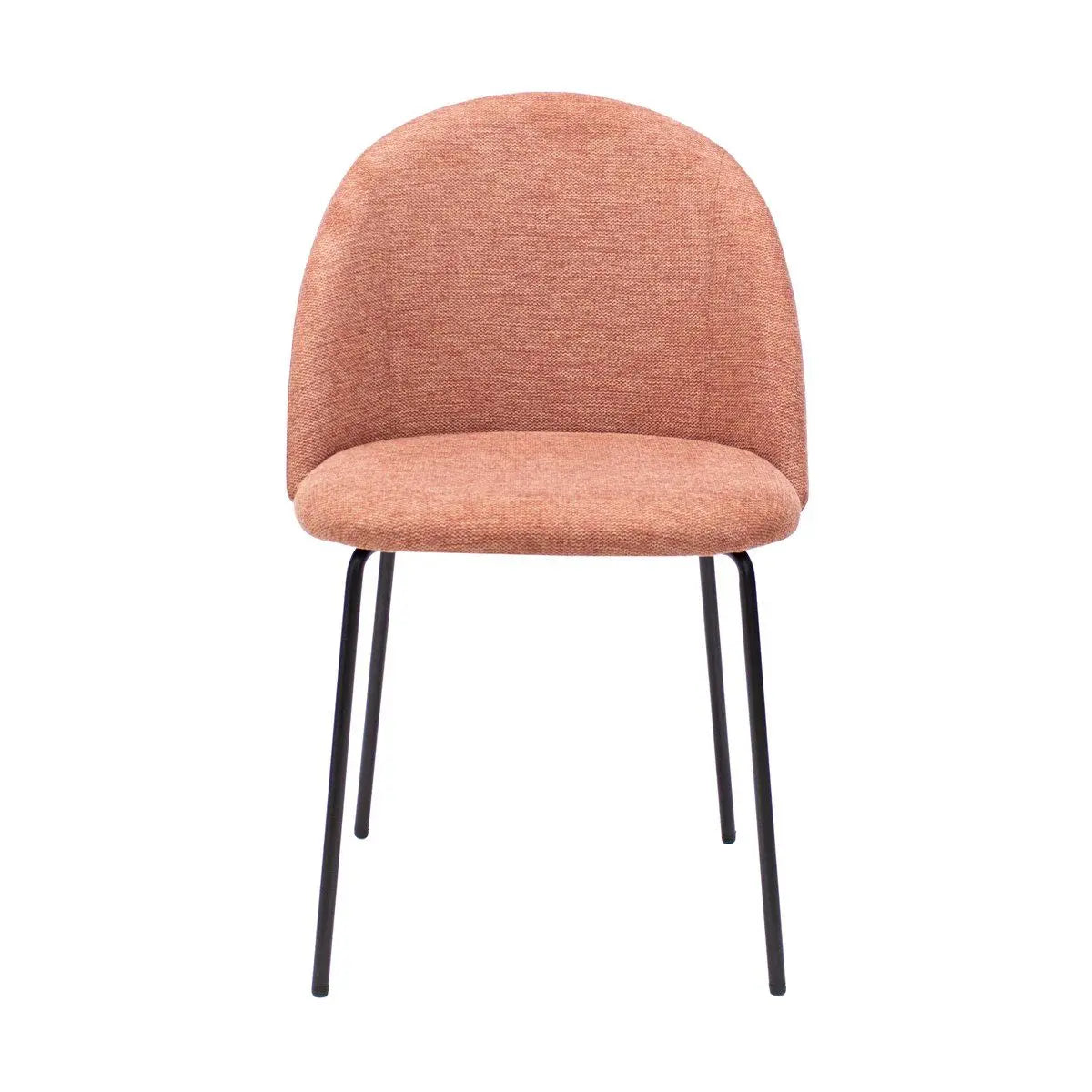 Esszimmerstuhl – Strukturstoff Bezug, Metall Gestell, Rosa Farbe - Noa | Kick Collection