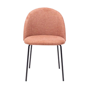 Esszimmerstuhl – Strukturstoff Bezug, Metall Gestell, Rosa Farbe - Noa | Kick Collection