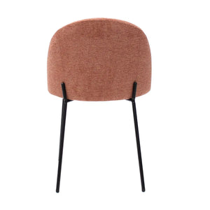 Esszimmerstuhl – Strukturstoff Bezug, Metall Gestell, Rosa Farbe - Noa | Kick Collection