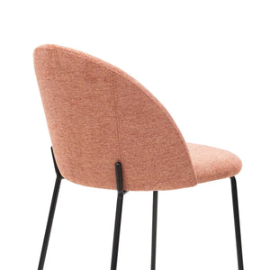Esszimmerstuhl – Strukturstoff Bezug, Metall Gestell, Rosa Farbe - Noa | Kick Collection