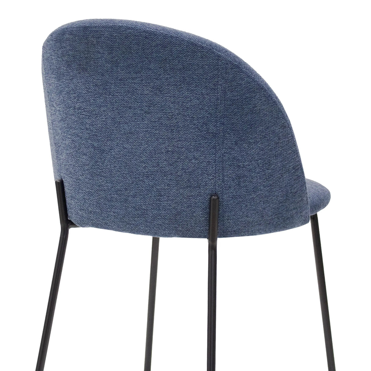 Esszimmerstuhl – Strukturstoff Bezug, Metall Gestell, Blaue Farbe - Noa | Kick Collection