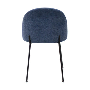 Esszimmerstuhl – Strukturstoff Bezug, Metall Gestell, Blaue Farbe - Noa | Kick Collection