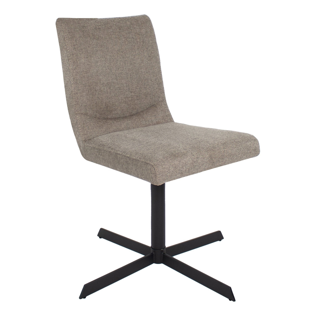 Drehstuhl – Texturstoff, Metallrahmen, 360° Drehfunktion, Taupe - Sam | Kick