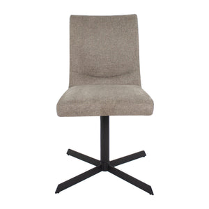 Drehstuhl – Texturstoff, Metallrahmen, 360° Drehfunktion, Taupe - Sam | Kick