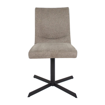 Drehstuhl – Texturstoff, Metallrahmen, 360° Drehfunktion, Taupe - Sam | Kick