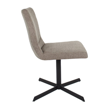Drehstuhl – Texturstoff, Metallrahmen, 360° Drehfunktion, Taupe - Sam | Kick