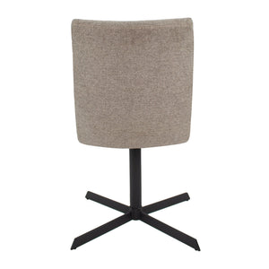 Drehstuhl – Texturstoff, Metallrahmen, 360° Drehfunktion, Taupe - Sam | Kick