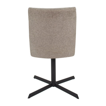 Drehstuhl – Texturstoff, Metallrahmen, 360° Drehfunktion, Taupe - Sam | Kick