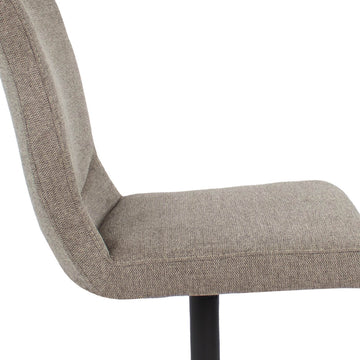 Drehstuhl – Texturstoff, Metallrahmen, 360° Drehfunktion, Taupe - Sam | Kick
