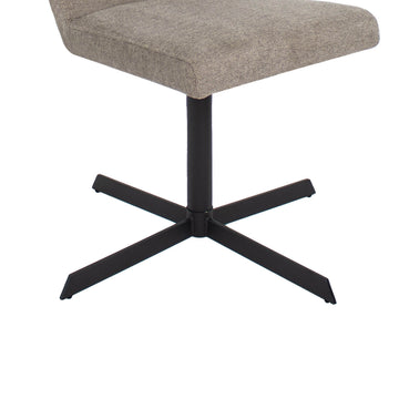 Drehstuhl – Texturstoff, Metallrahmen, 360° Drehfunktion, Taupe - Sam | Kick