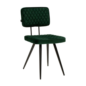 Dining Chair Quilted Velvet Upholstery with Round Backrest – Toby | Kick Collection