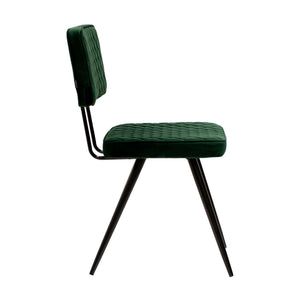 Dining Chair Quilted Velvet Upholstery with Round Backrest – Toby | Kick Collection