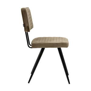 Dining Chair - Velvet Upholstery, Metal Frame, Ergonomic - Toby | Kick Collection