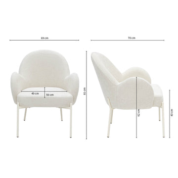 Sessel Strukturstoffbezug & Sandstein - Untergestell – Bronx | Kick Collection - Esszett Luxury | Stilvolles Wohnen mit Charakter