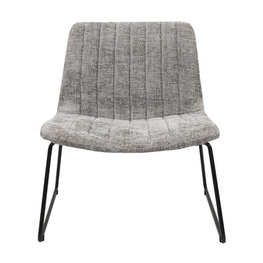 Sessel – Chenille Stoff, Metallgestell, Graue Farbe - James | Kick Collection