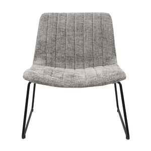 Sessel – Chenille Stoff, Metallgestell, Graue Farbe - James | Kick Collection