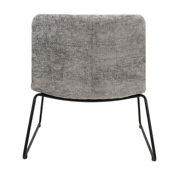 Sessel – Chenille Stoff, Metallgestell, Graue Farbe - James | Kick Collection