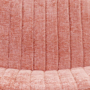 Sessel – Chenille Stoff, Metallgestell, Rosa Farbe - James | Kick Collection