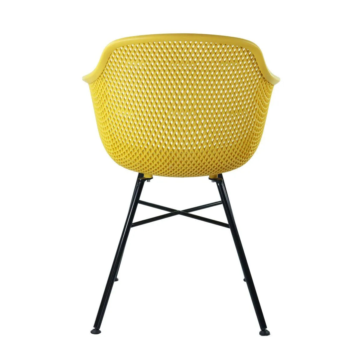 Gartenstuhl – Kunststoffschale, Metallgestell, Gelbe Farbe - Indy | Kick Collection