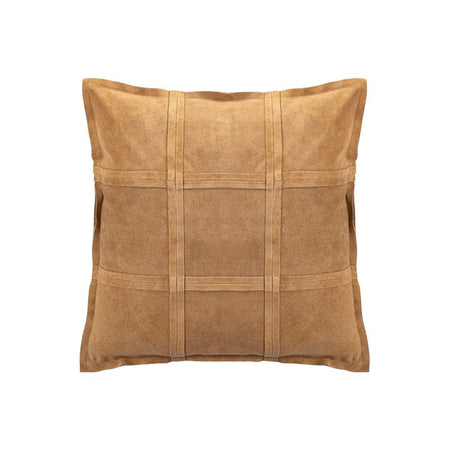 Pillow Camel Suede Check Pattern with Zipper S – Cobie | PTMD image