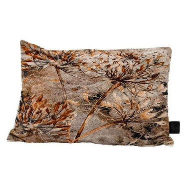 Kissen - Gerino Grey cotton velvet dried flowers Quadrat von PTMD - Esszett Luxury | Stilvolles Wohnen mit Charakter