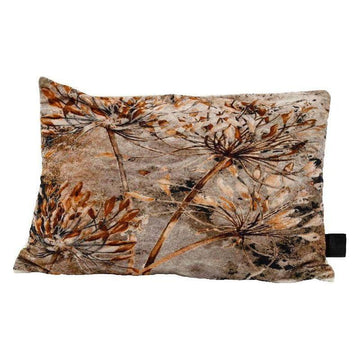 Kissen - Gerino Grey cotton velvet dried flowers Quadrat von PTMD - Esszett Luxury | Stilvolles Wohnen mit Charakter