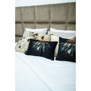 Kissen - Jash grey cotton velvet Quadrat (45 x 45 cm) von PTMD - Esszett Luxury | Stilvolles Wohnen mit Charakter