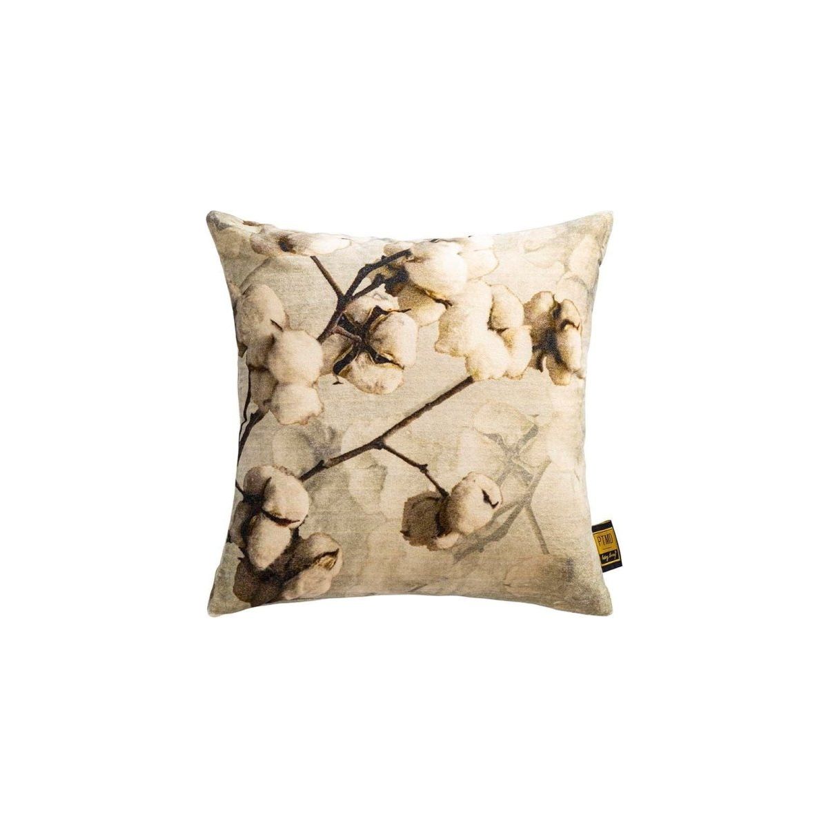 Kissen - Jash grey cotton velvet Quadrat (45 x 45 cm) von PTMD - Esszett Luxury | Stilvolles Wohnen mit Charakter