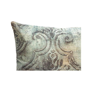 Kissen - Sherdi Blue cotton velvet cushion Quadrat (45 x 45 cm) von PTMD - Esszett Luxury | Stilvolles Wohnen mit Charakter