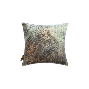 Kissen - Sherdi Blue cotton velvet cushion Quadrat (45 x 45 cm) von PTMD - Esszett Luxury | Stilvolles Wohnen mit Charakter