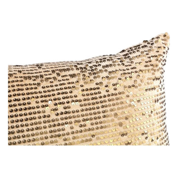Kissen – Glitzernde Pailletten, Goldfarbene Oberfläche, Quadratisches Design – Vanny | PTMD