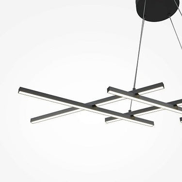 Pendelleuchte Mattschwarzes Finish Lineares Design & Integrierte LED – Halo | Maytoni - Esszett Luxury | Stilvolles Wohnen mit Charakter