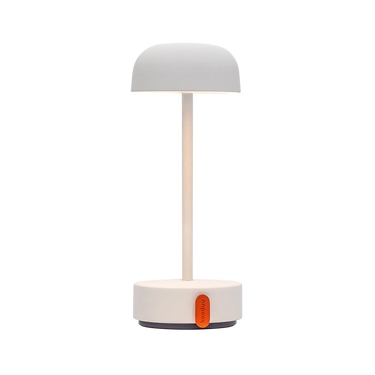 LED-Tischleuchte in Cloudy White mit dimmbarer Beleuchtung, kabellosem Design und wiederaufladbarem Akku – Fokus | Kooduu