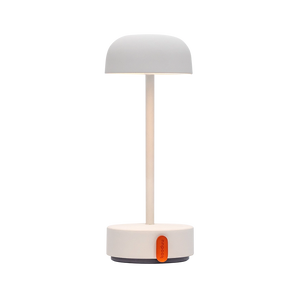 LED-Tischleuchte in Cloudy White mit dimmbarer Beleuchtung, kabellosem Design und wiederaufladbarem Akku – Fokus | Kooduu