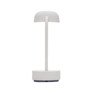 LED-Tischleuchte in Cloudy White mit dimmbarer Beleuchtung, kabellosem Design und wiederaufladbarem Akku – Fokus | Kooduu