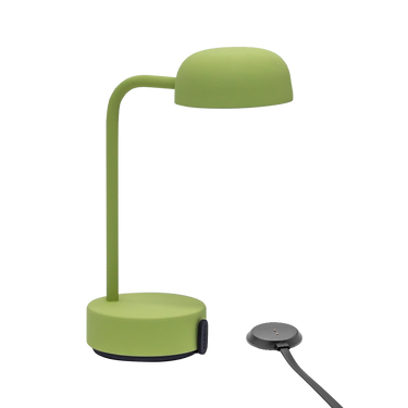 LED-Tischleuchte in Moss mit dimmbarer Beleuchtung, kabellosem Design und wiederaufladbarem Akku – Fokus | Kooduu