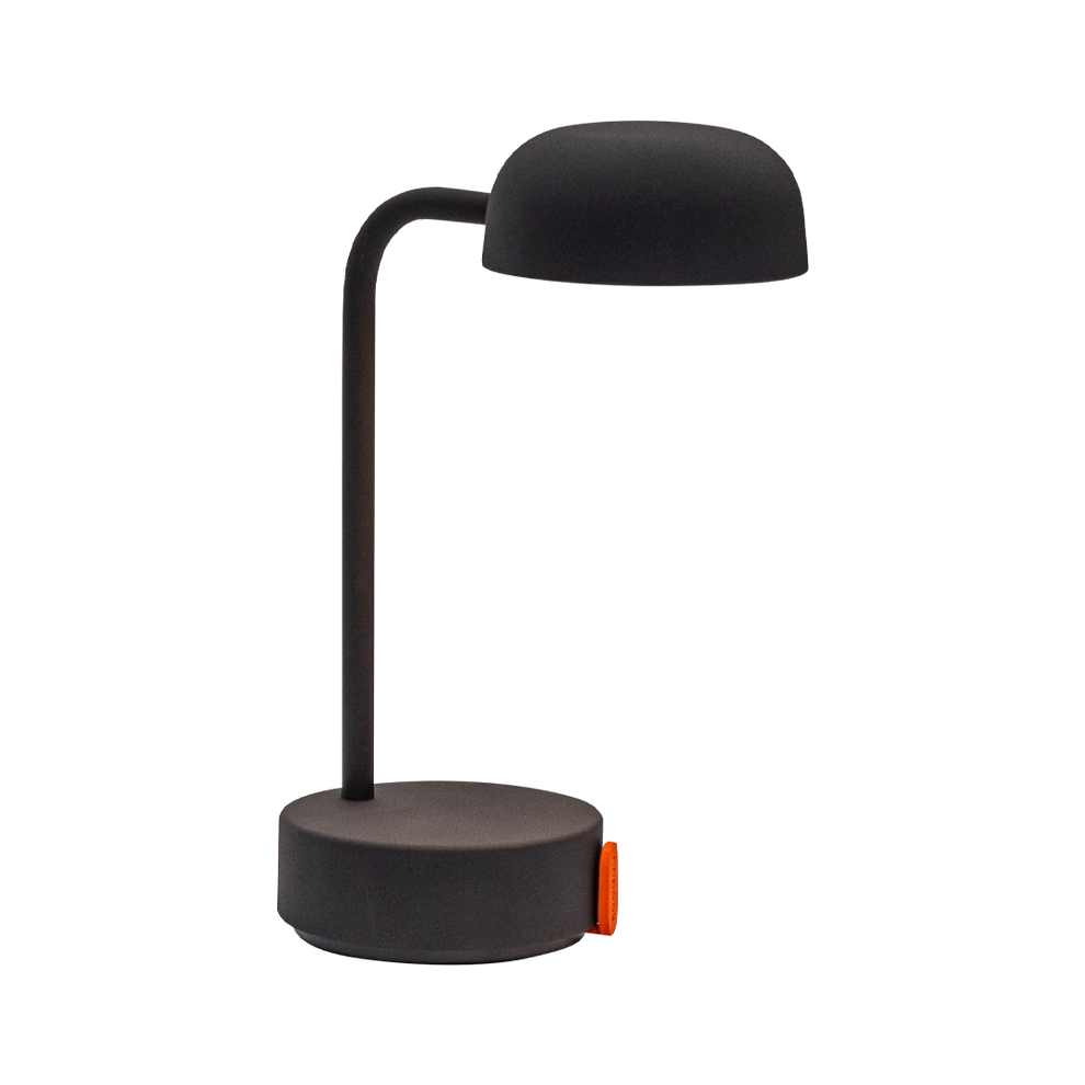 LED-Tischleuchte in Anthrazit mit dimmbarer Beleuchtung, kabellosem Design und wiederaufladbarem Akku – Fokus | Kooduu