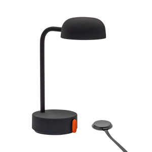 LED-Tischleuchte in Anthrazit mit dimmbarer Beleuchtung, kabellosem Design und wiederaufladbarem Akku – Fokus | Kooduu