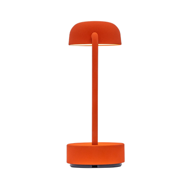 LED-Tischleuchte in Orange mit dimmbarer Beleuchtung, kabellosem Design und wiederaufladbarem Akku – Fokus | Kooduu