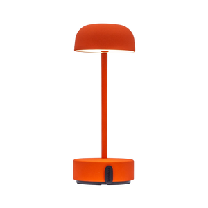 LED Table Lamp in Orange with Dimmable Lighting, Cordless Design, and Rechargeable Battery – Focus | Kooduu