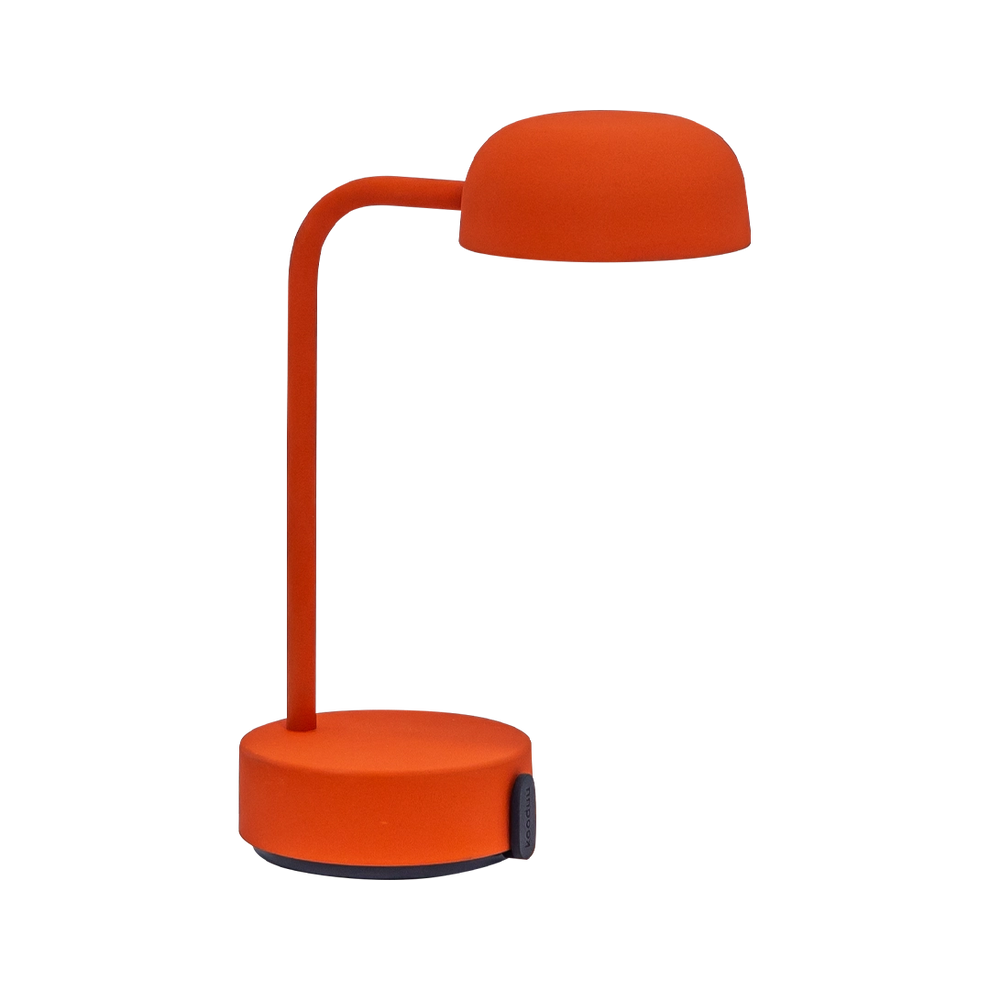 LED Table Lamp in Orange with Dimmable Lighting, Cordless Design, and Rechargeable Battery – Focus | Kooduu