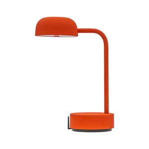 LED Table Lamp in Orange with Dimmable Lighting, Cordless Design, and Rechargeable Battery – Focus | Kooduu