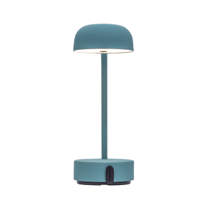 LED-Tischleuchte in Smoky Teal mit dimmbarer Beleuchtung, kabellosem Design und wiederaufladbarem Akku – Fokus | Kooduu