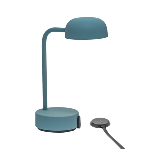 LED-Tischleuchte in Smoky Teal mit dimmbarer Beleuchtung, kabellosem Design und wiederaufladbarem Akku – Fokus | Kooduu