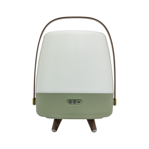 Polyethylene Loudspeaker Lamp with Wooden Handle and Brass Accents – Lite-up PLAY | Kooduu