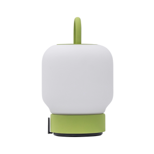 LED table lamp in Moss with dimmable diffuse lighting, portable handle, and rechargeable battery – Loome | Kooduu